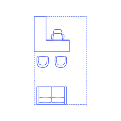 Layouts Private Offices L Shape Center Lounge Craft Design Svg File, Free Vectors File